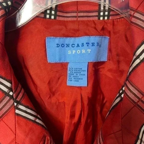 Don Caster Sport Women’s Red Tartan Plaid Jacket - Picture 5 of 8